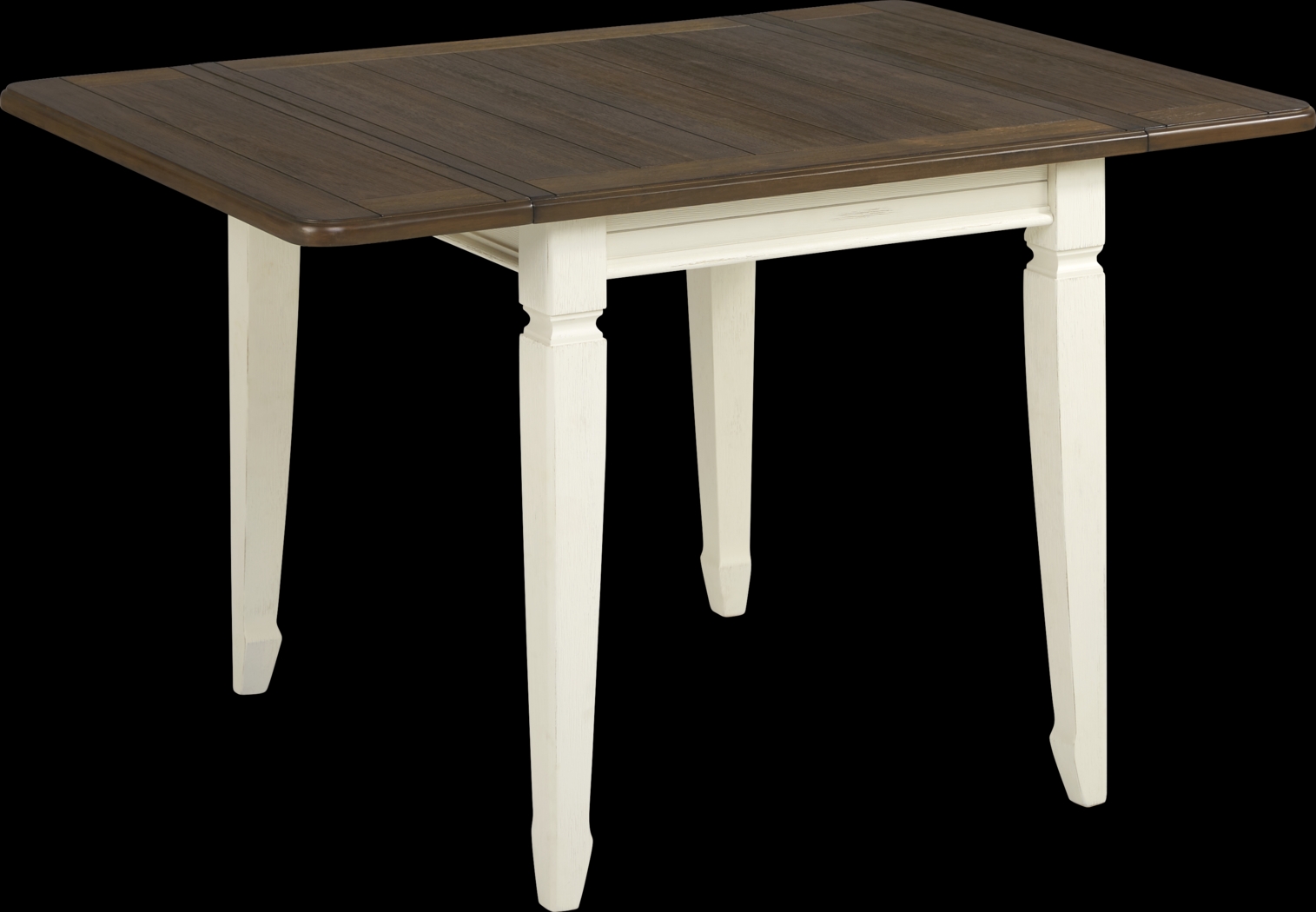Country Lane Antique White Drop Leaf Dining Table - Thumbnail - Image 1