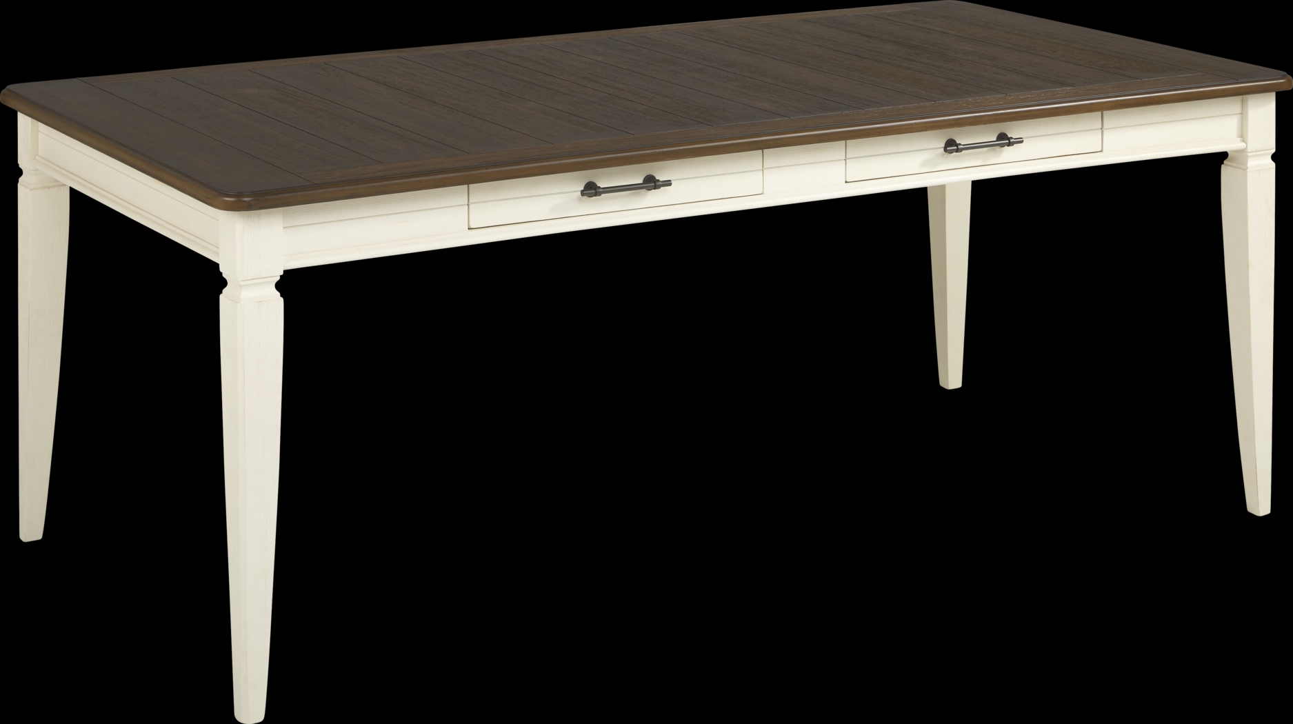 Country Lane Antique White 5 Pc Rectangle Dining Room with Ladder Back Chairs - Thumbnail - Image 2