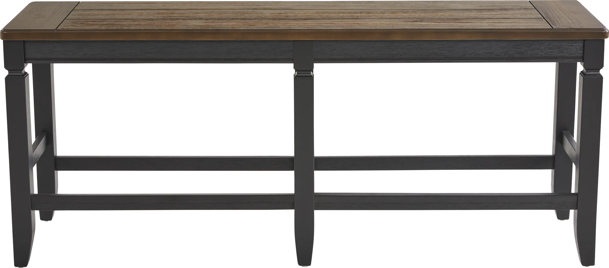 Country Lane Black Counter Height Bench - Thumbnail - Image 2