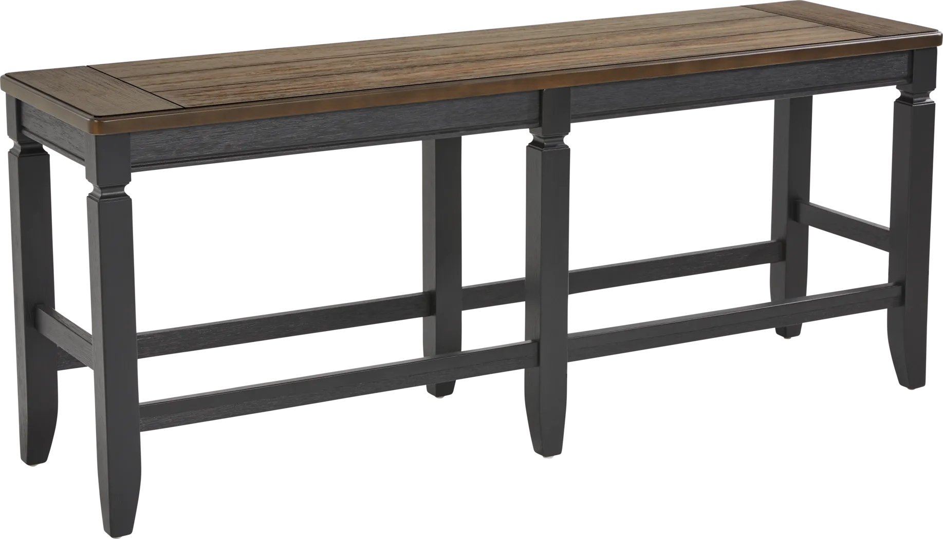 Country Lane Black Counter Height Bench - Thumbnail - Image 1