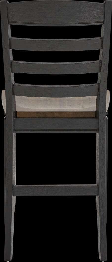 Country Lane Black 5 Pc Counter Height Dining Room with Ladder Back Stools - Thumbnail - Image 6