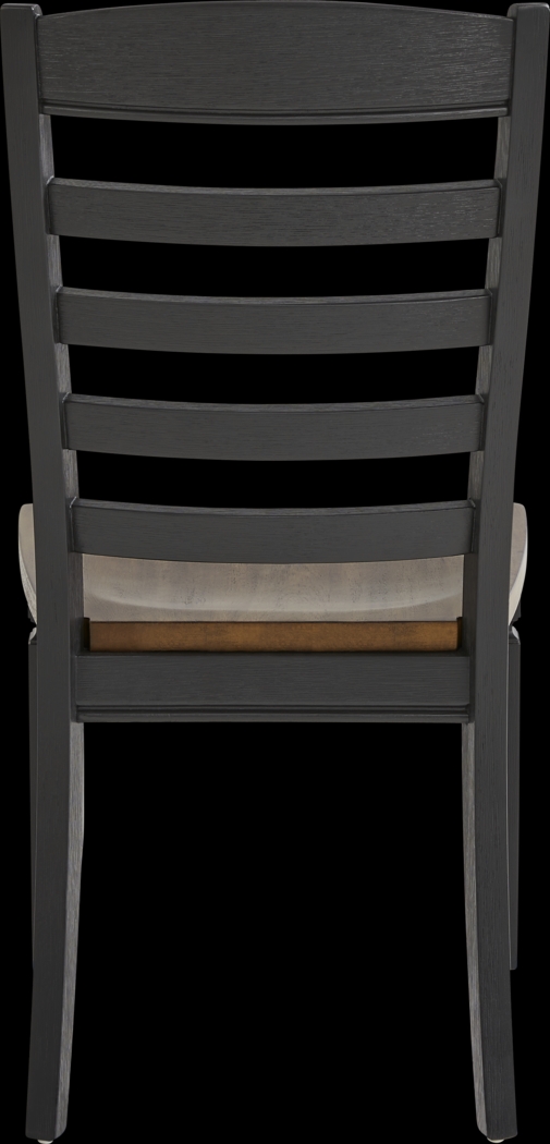 Country Lane Black 5 Pc Rectangle Dining Room with Ladder Back Chairs - Thumbnail - Image 6