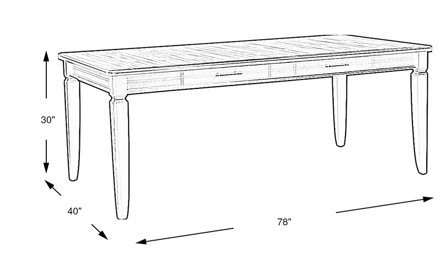 Dimension Image. Please refer to the Dimension Tab on this page for dimension details.
