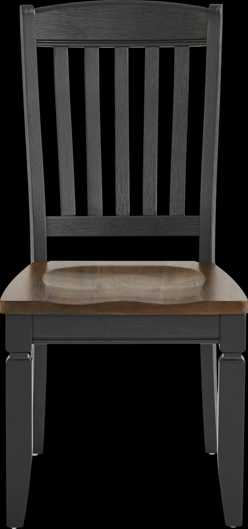 Country Lane Black Slat Back Side Chair - Thumbnail - Image 4