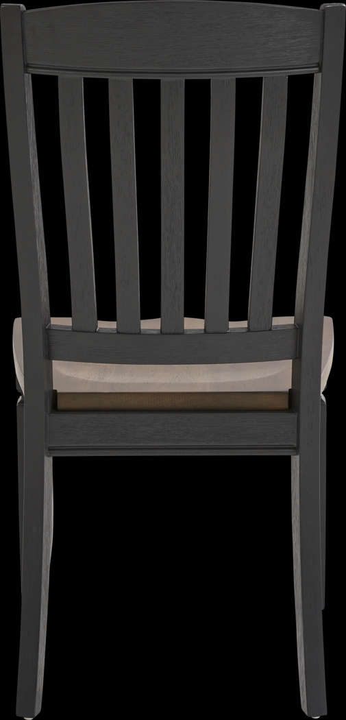 Country Lane Black 5 Pc Drop Leaf Dining Room with Slat Back Chairs - Thumbnail - Image 9