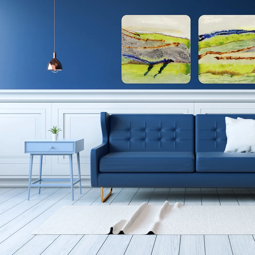 Countryside Views I Green Artwork - Thumbnail - Image 2