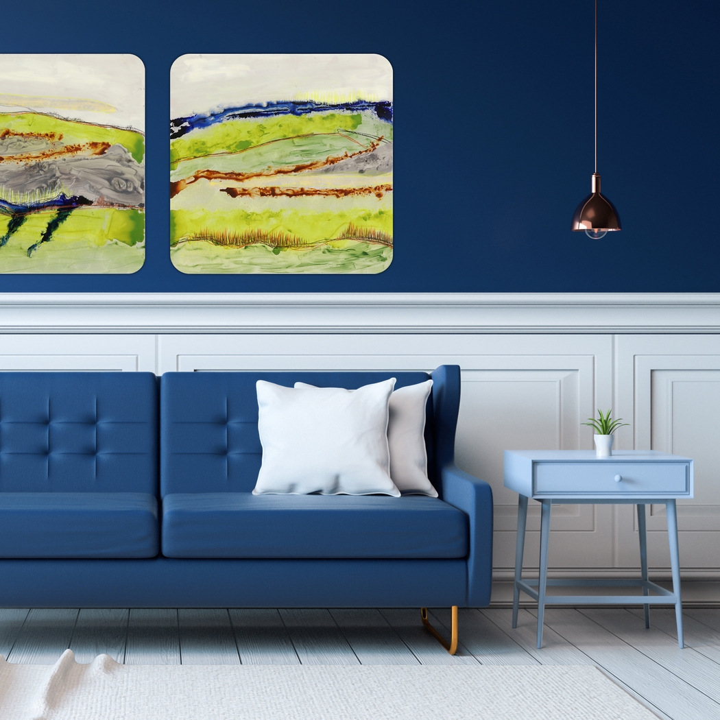 Countryside Views II Green Artwork - Thumbnail - Image 2