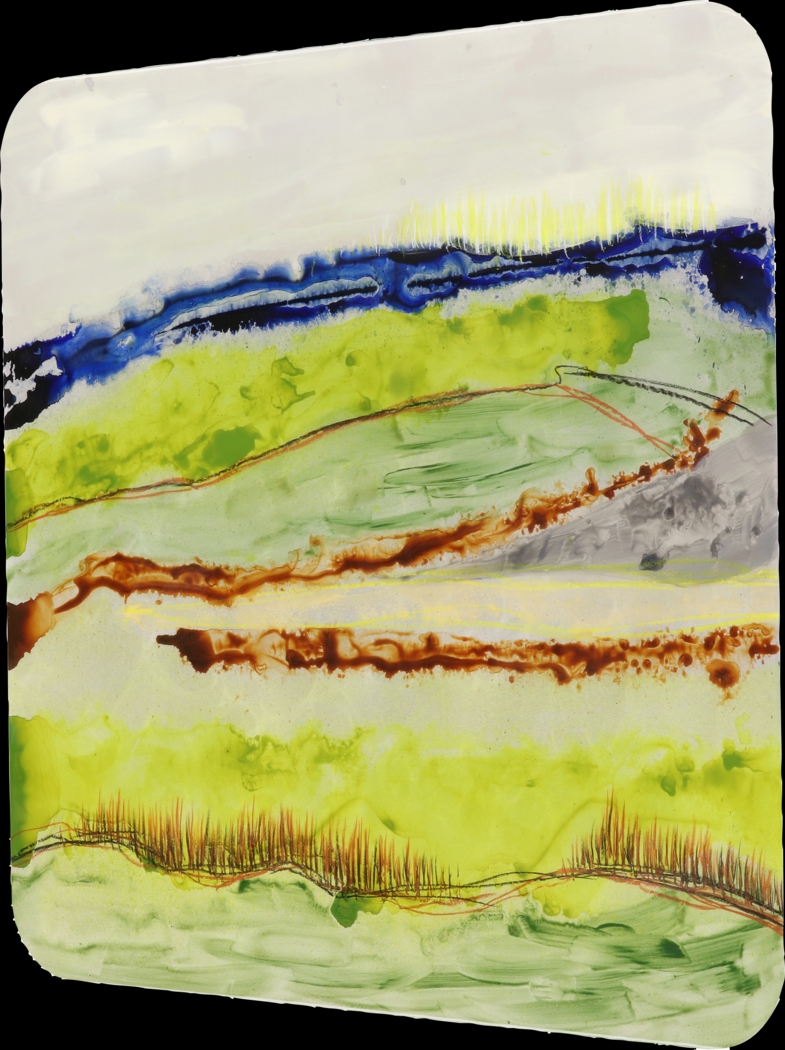 Countryside Views II Green Artwork - Thumbnail - Image 3