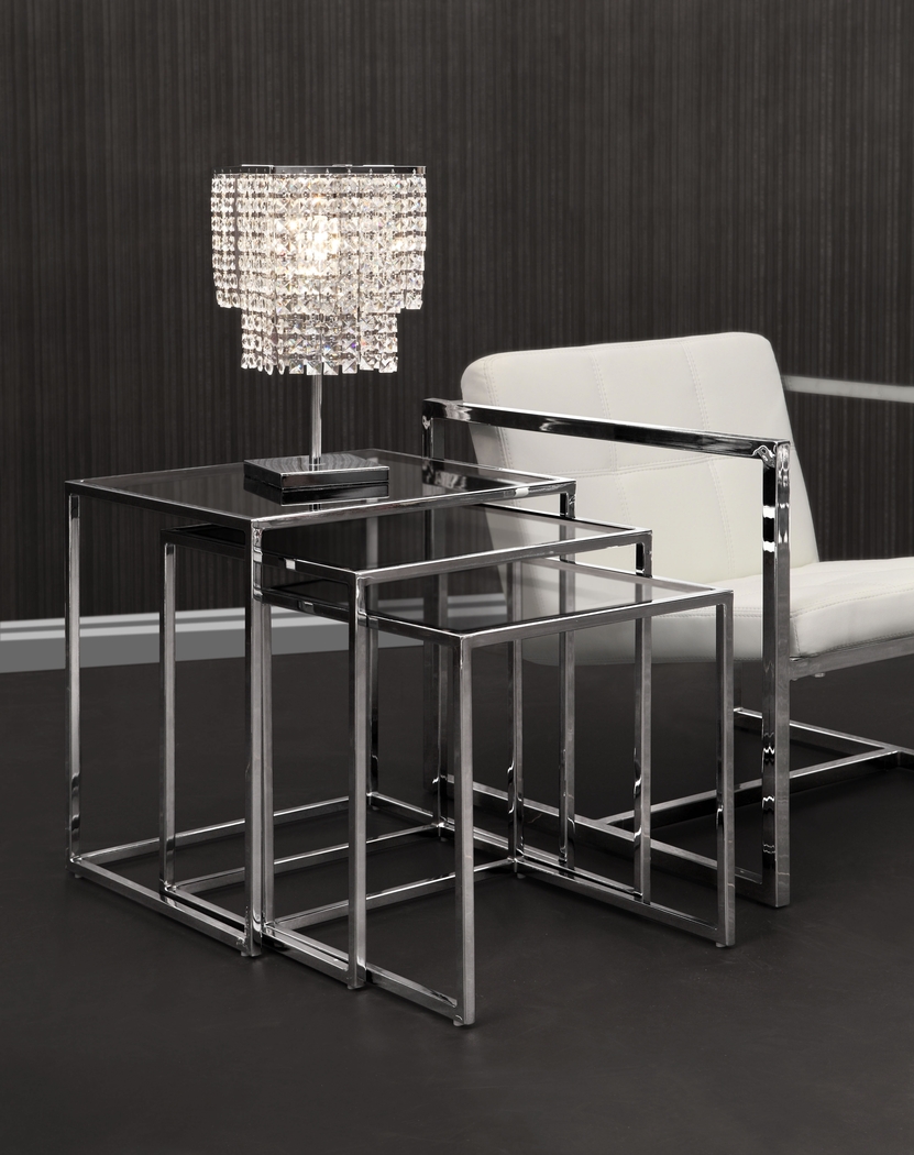 Courcheve Chrome Nesting Tables, Set of 3 - Thumbnail - Image 3