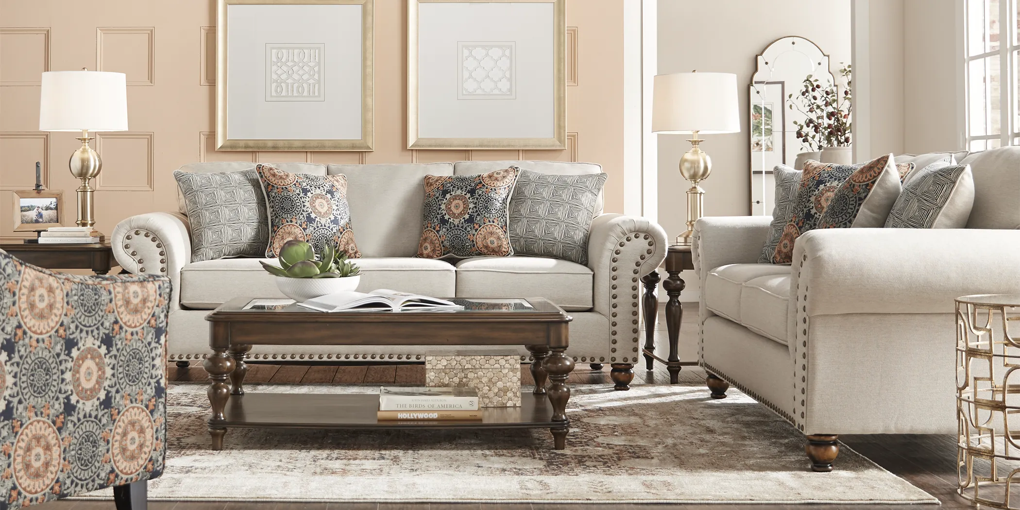 Court Street Beige 7 Pc Living Room - Thumbnail - Image 1