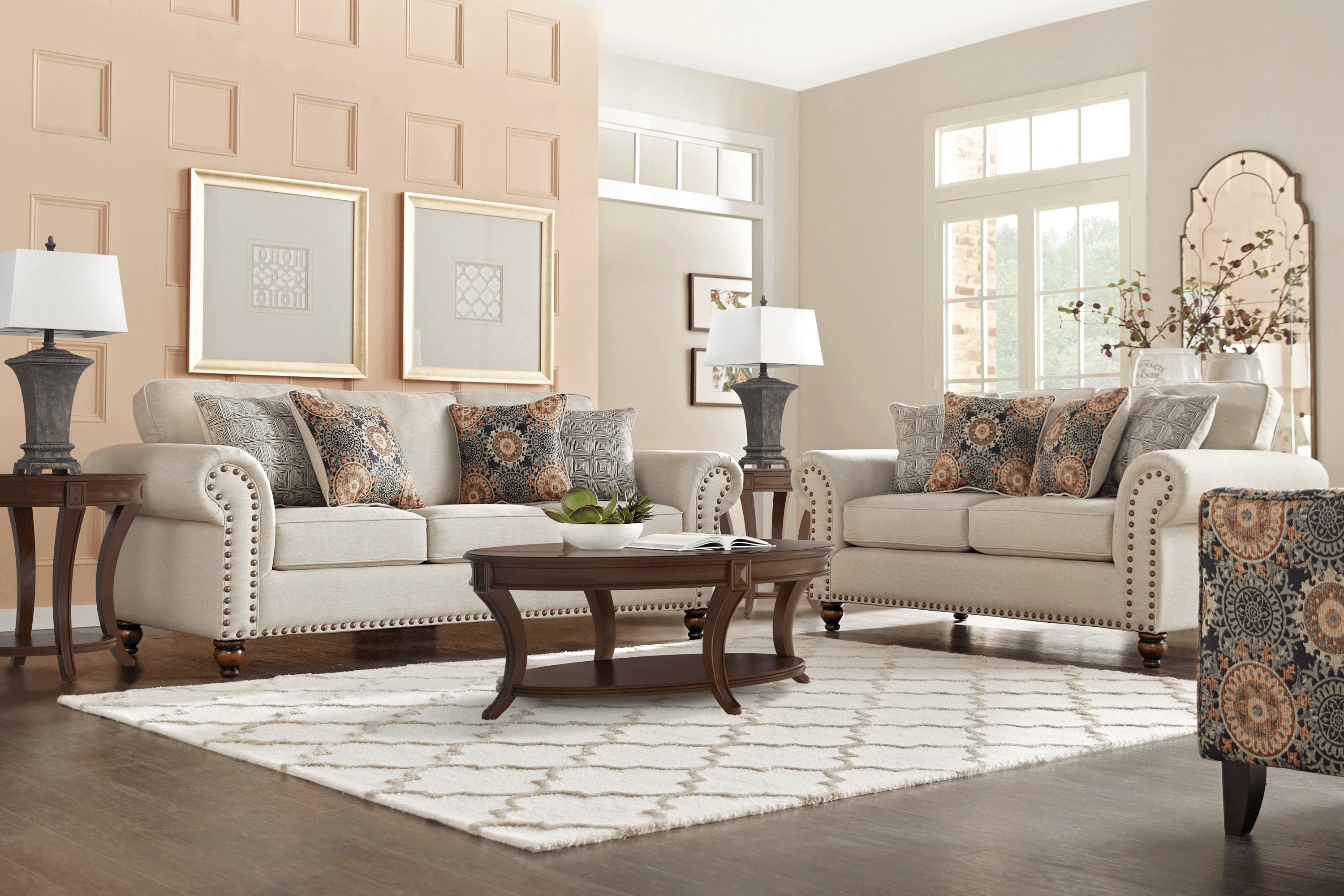 Court Street Beige 7 Pc Living Room - Thumbnail - Image 1