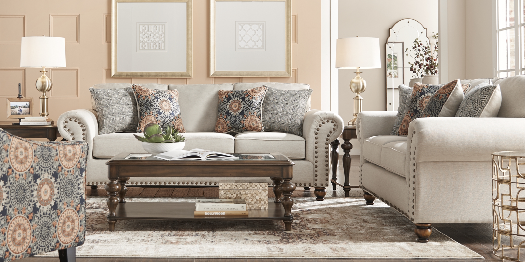 Court Street Beige 8 Pc Living Room - Thumbnail - Image 1