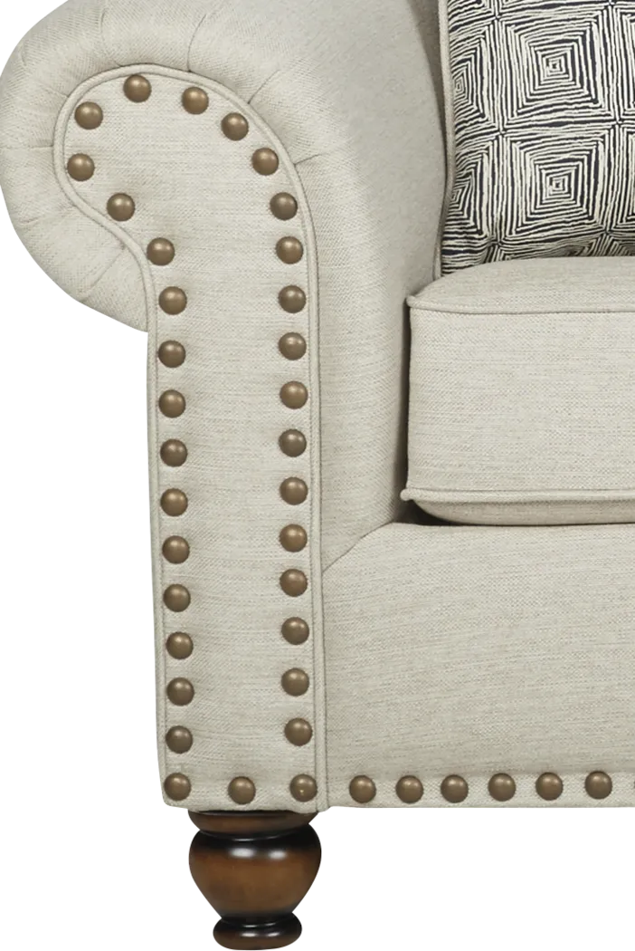 Court Street Beige 2 Pc Living Room with Gel Foam Sleeper Sofa - Thumbnail - Image 5