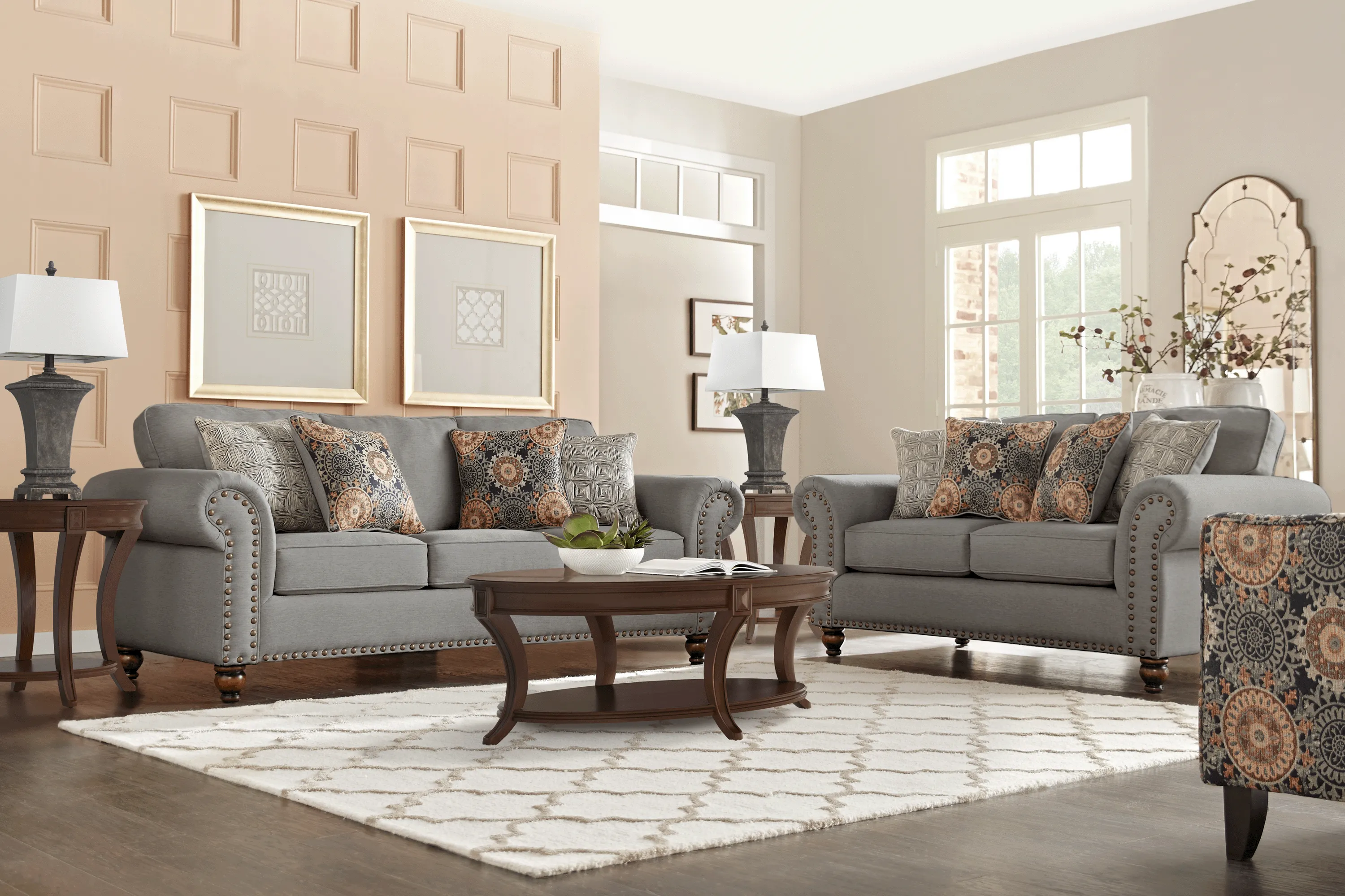 Court Street Gray 7 Pc Living Room - Thumbnail - Image 1