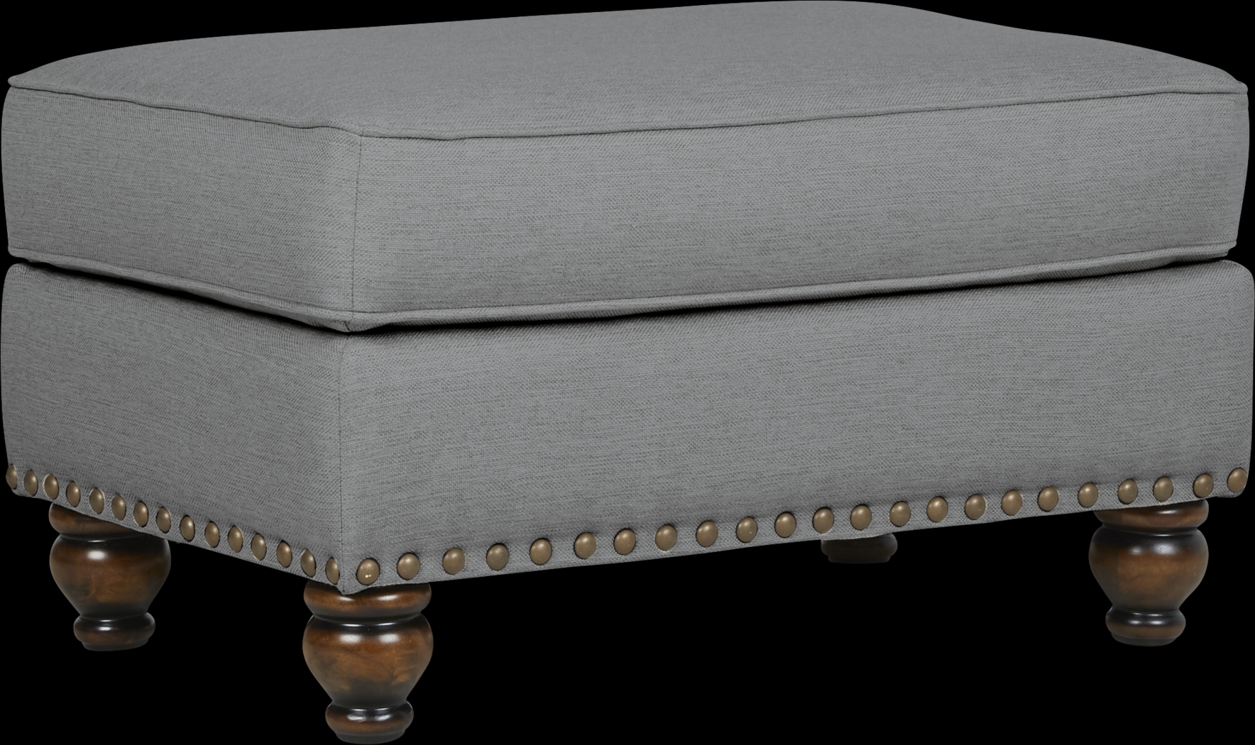 Court Street Gray Ottoman - Thumbnail - Image 1