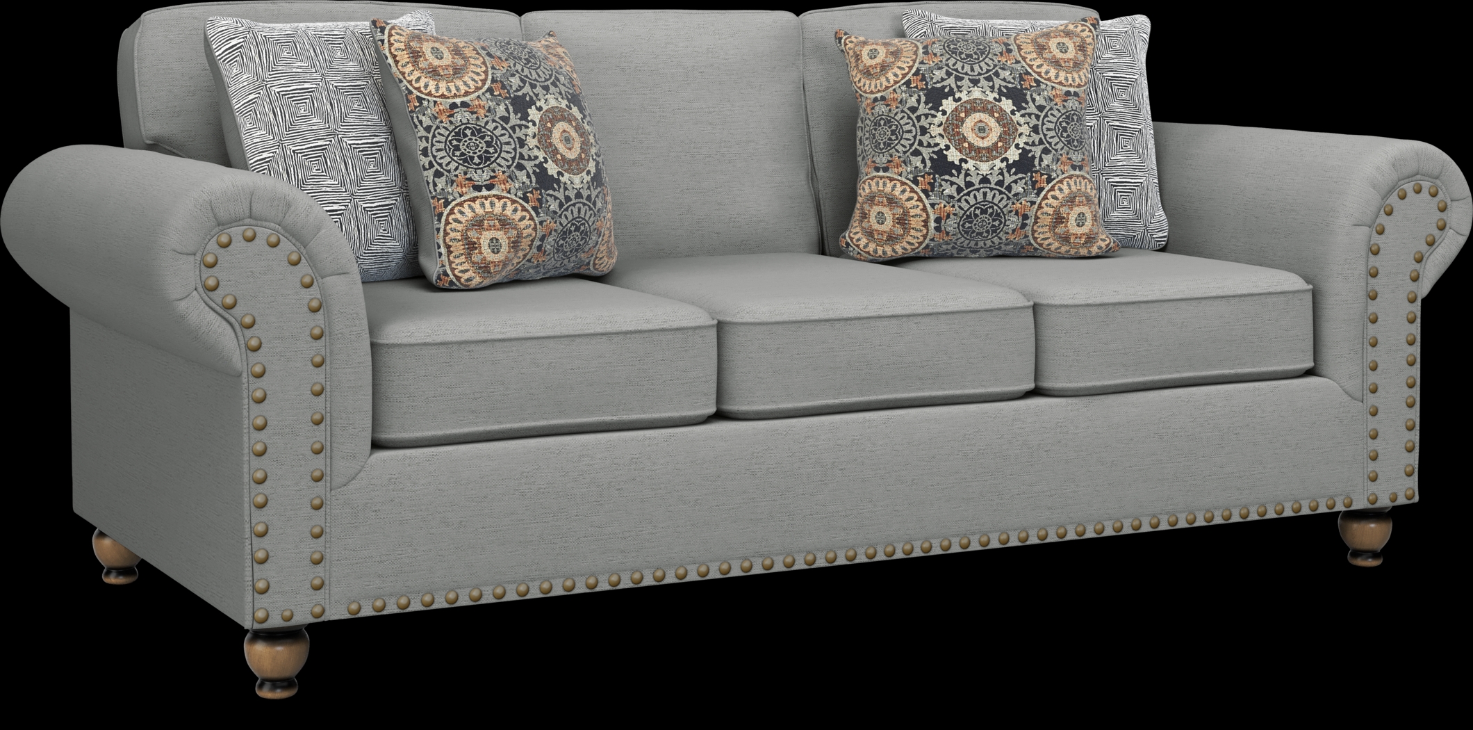 Court Street Gray 2 Pc Living Room with Sleeper Sofa - Thumbnail - Image 3