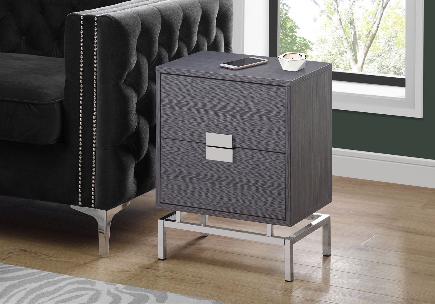 Cove Points Charcoal Accent Table - Thumbnail - Image 2