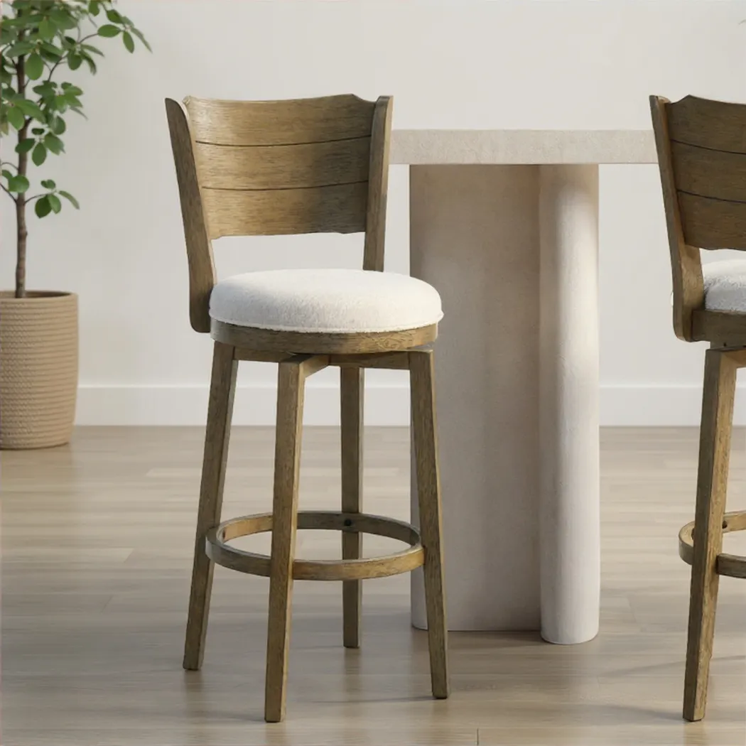 Covencaster Brown Swivel Barstool - Thumbnail - Image 2