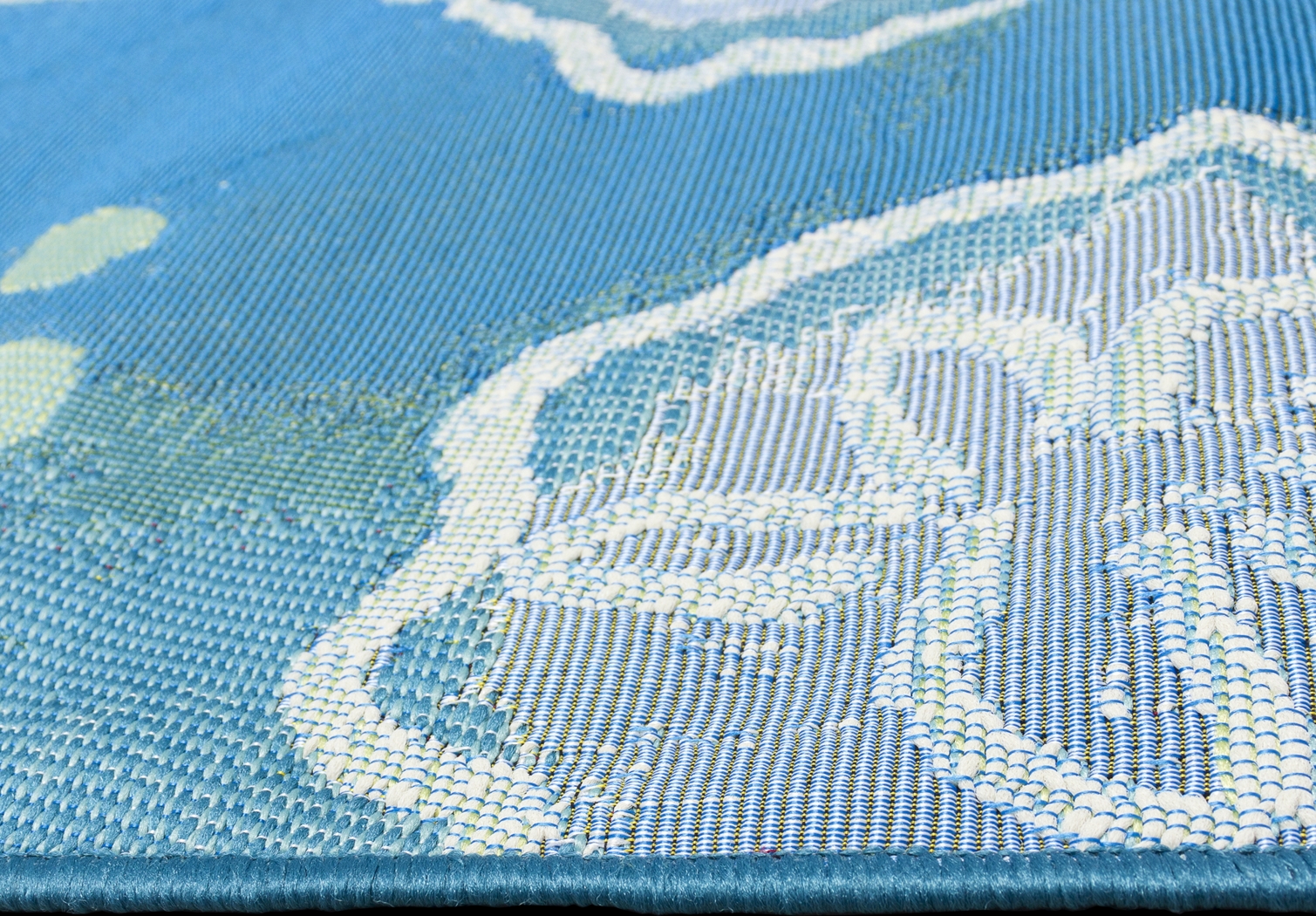 Covenley Blue 4'10 x 7'6 Indoor/Outdoor Rug - Thumbnail - Image 4