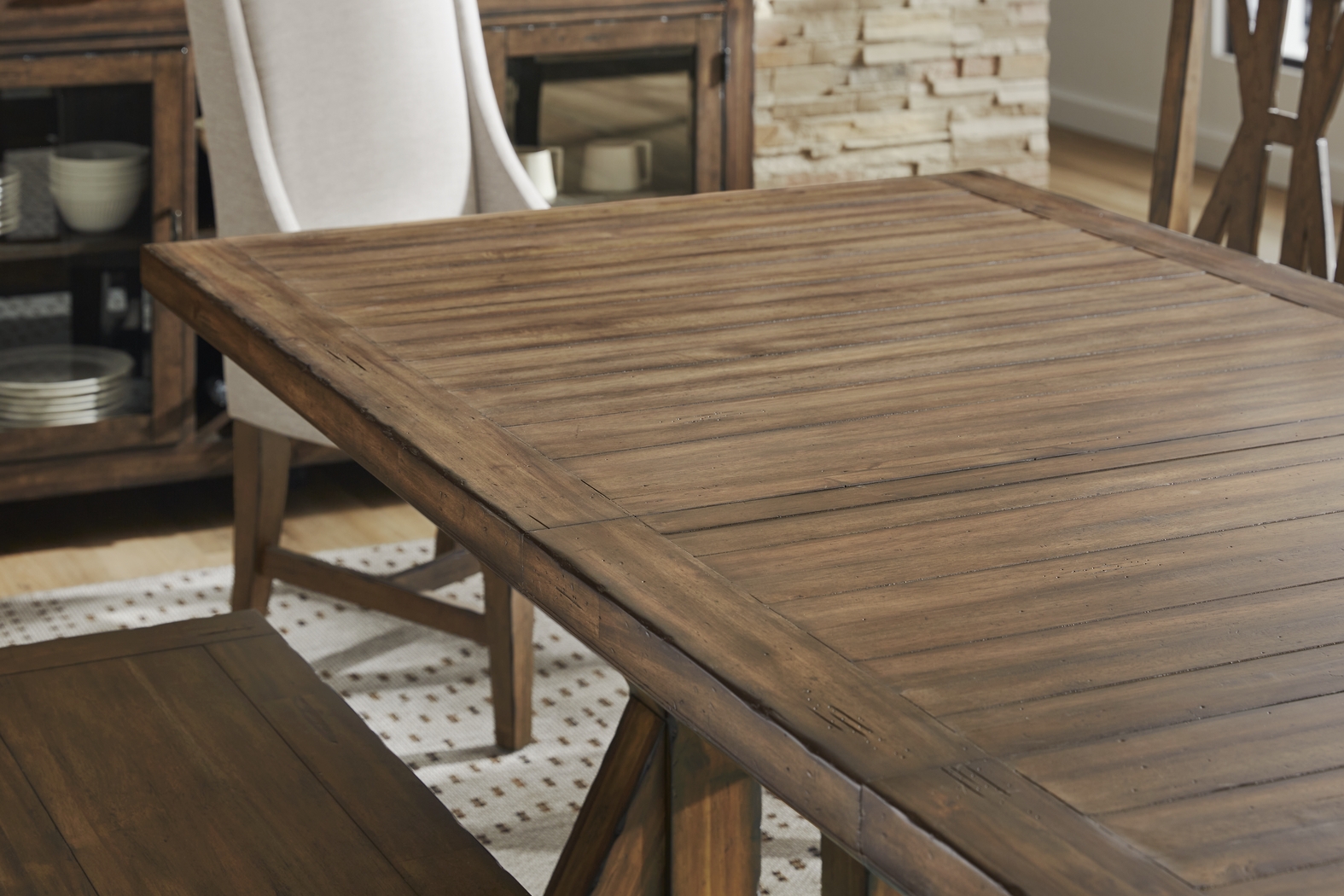 Covered Bridge Tobacco Dining Table - Thumbnail - Image 4