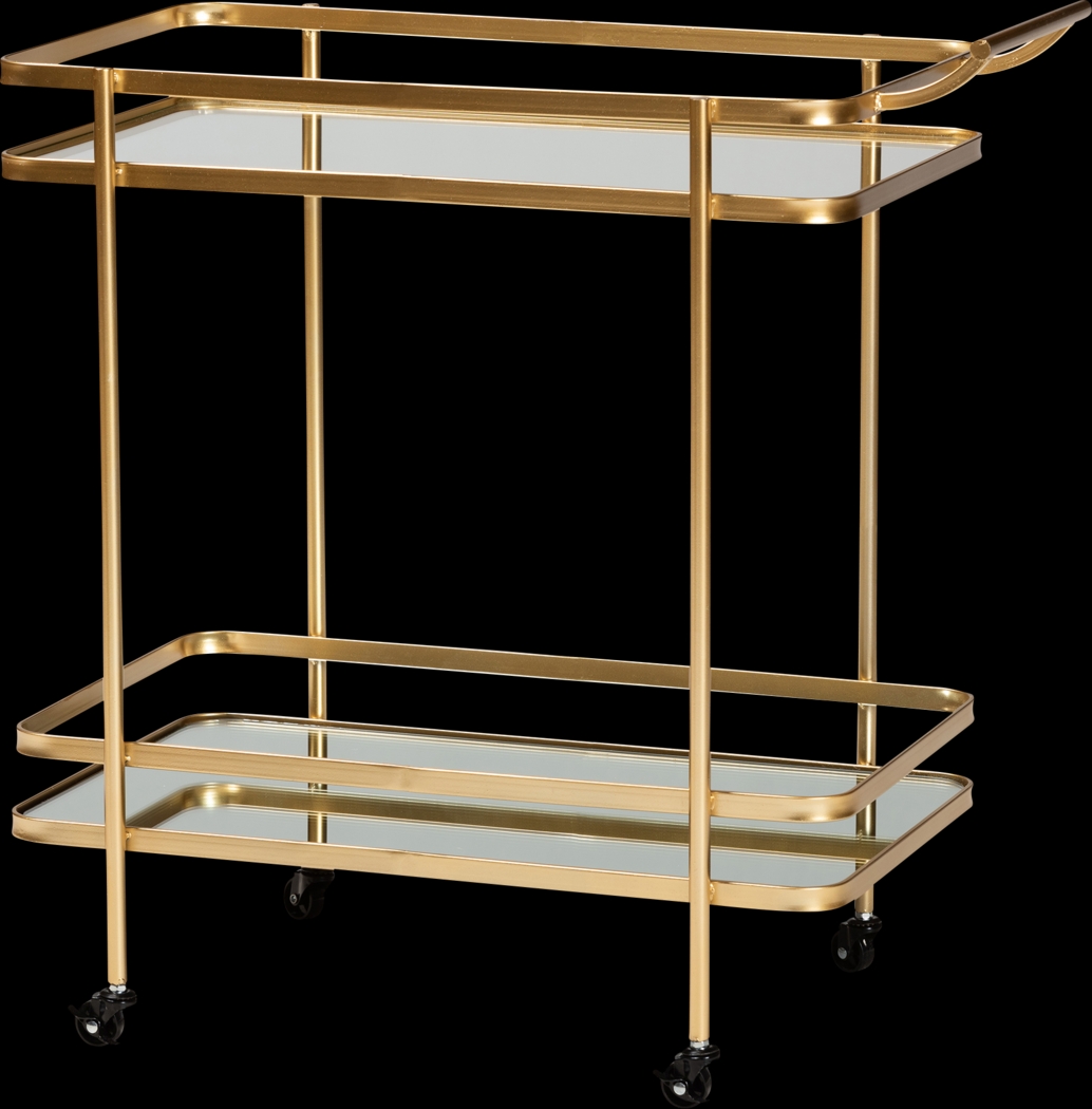 Coveview Yellow Bar Cart - Thumbnail - Image 1