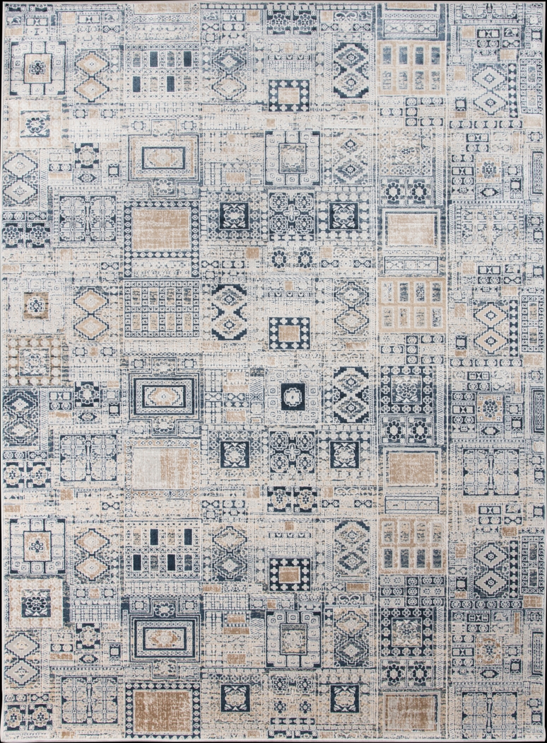 Cowle Navy 7'6 x 9'6 Rug - Thumbnail - Image 1