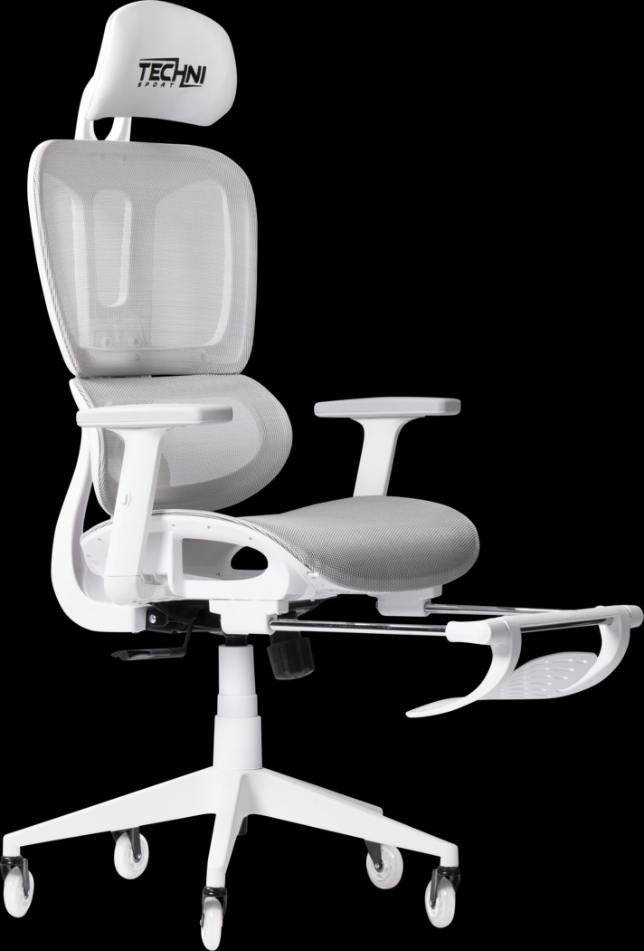 Cozrus Gray/White Gaming Chair - Thumbnail - Image 12