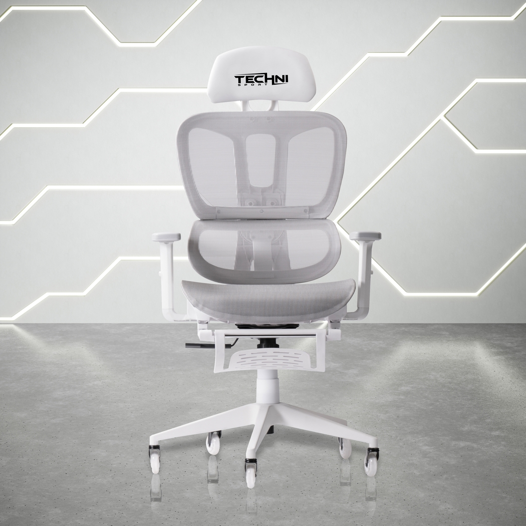 Cozrus Gray/White Gaming Chair - Thumbnail - Image 16