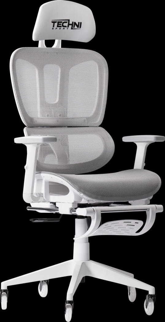 Cozrus Gray/White Gaming Chair - Thumbnail - Image 1