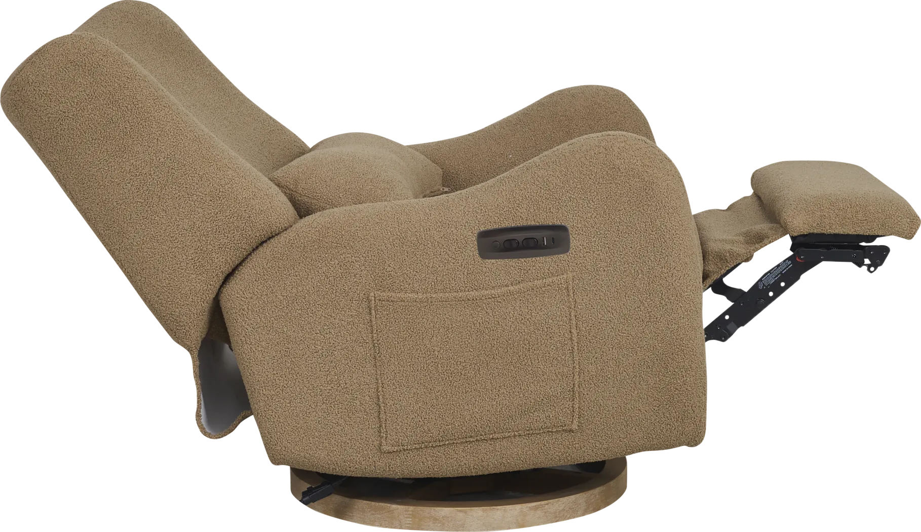 Cozy Bear Brown Power Glider Recliner with Swivel - Image 11