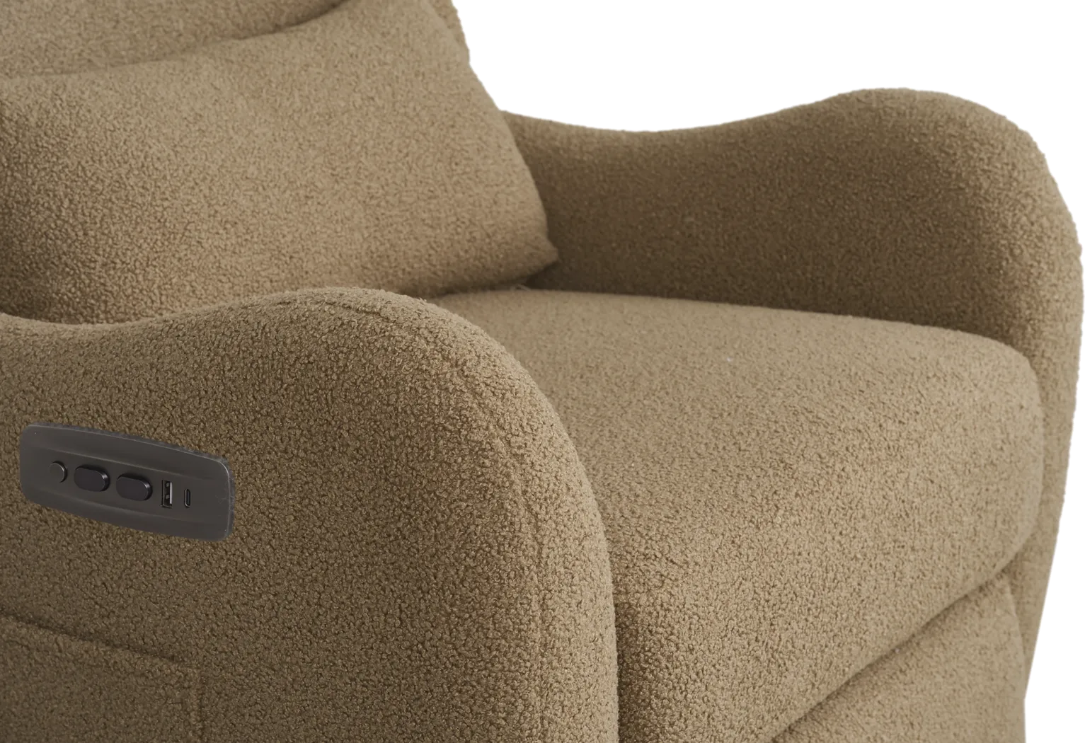 Cozy Bear Brown Power Glider Recliner with Swivel - Thumbnail - Image 4