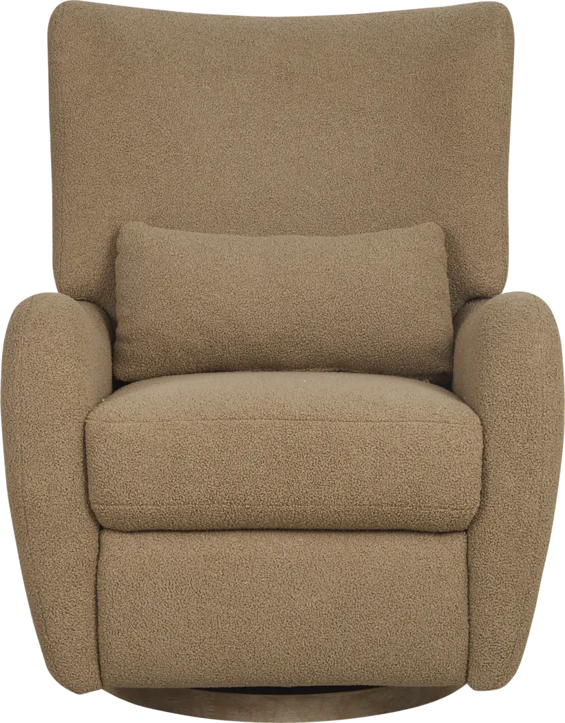 Cozy Bear Brown Power Glider Recliner with Swivel - Image 5