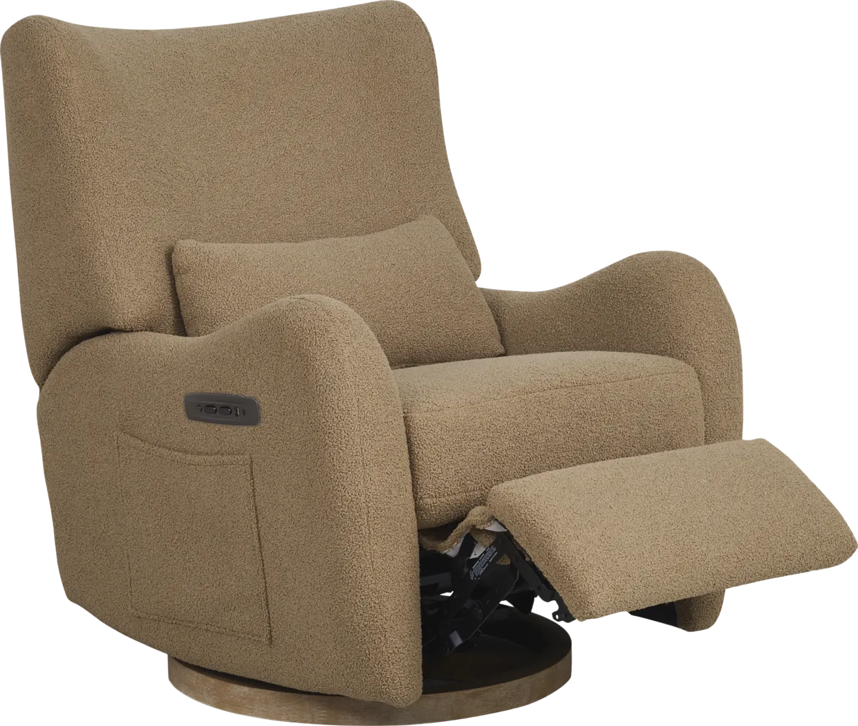 Cozy Bear Brown Power Glider Recliner with Swivel - Image 7