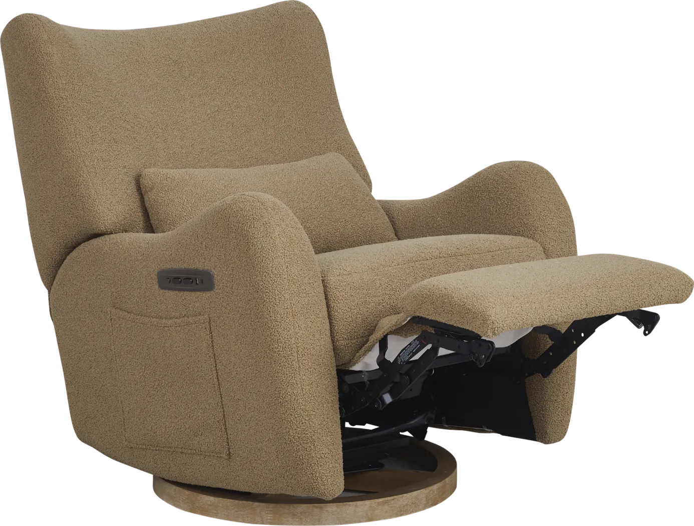 Cozy Bear Brown Power Glider Recliner with Swivel - Image 8