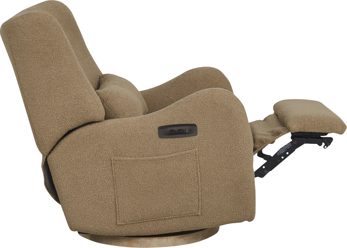 Cozy Bear Brown Power Glider Recliner with Swivel - Image 10