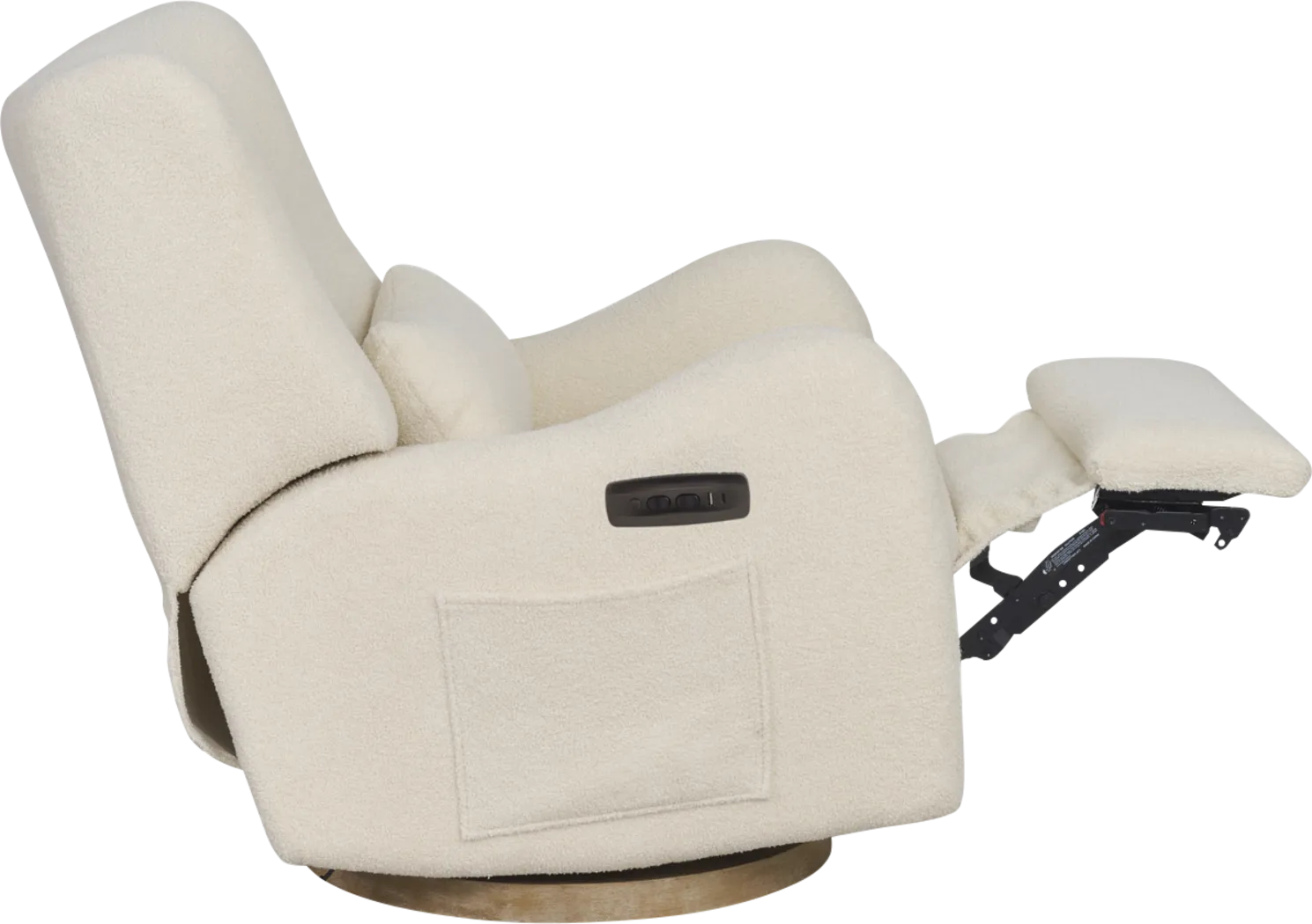 Cozy Bear Ivory Power Glider Recliner with Swivel - Image 9