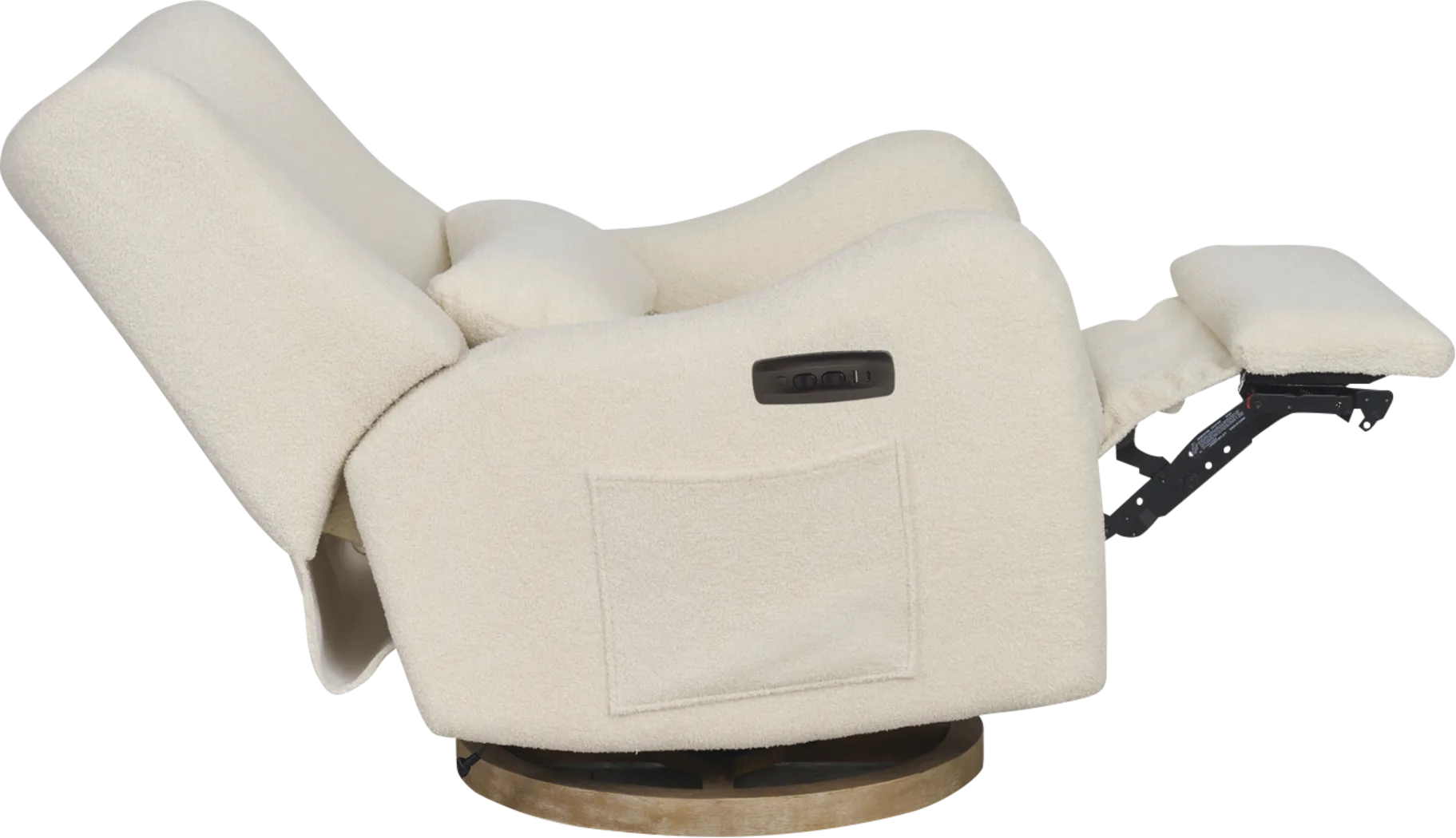 Cozy Bear Ivory Power Glider Recliner with Swivel - Image 10