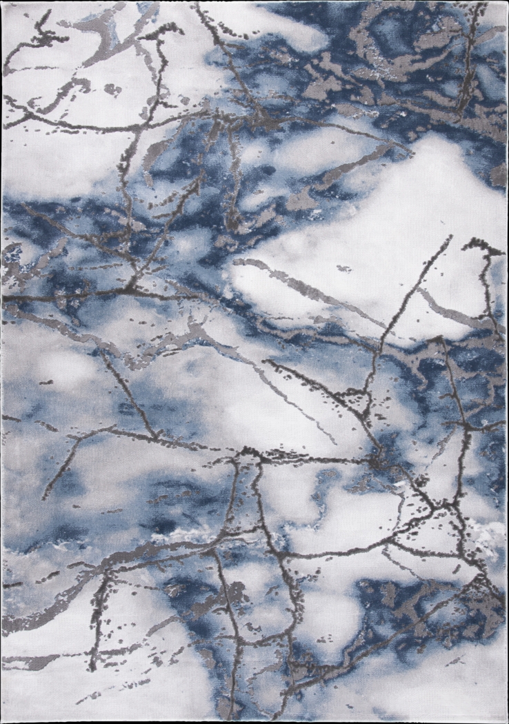 Cracked Marble Blue 5'3 x 7'6 Rug - Thumbnail - Image 1