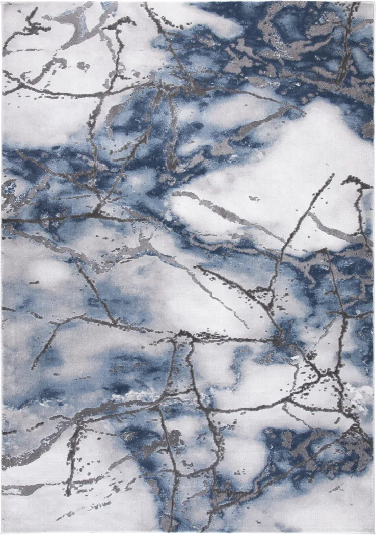 Cracked Marble Blue 8' x 10' Rug - Thumbnail - Image 1