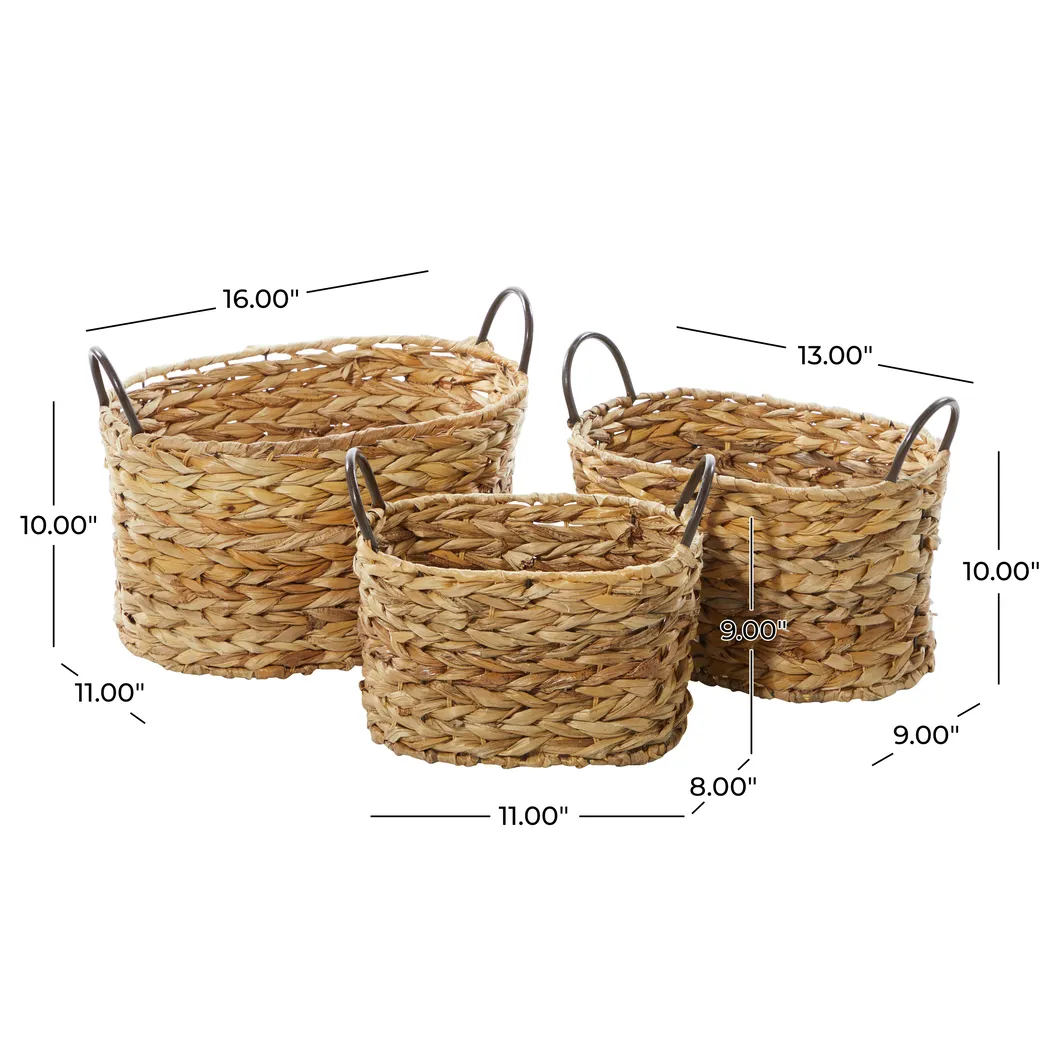 Crag Brown Basket, Set of 3 - Thumbnail - Image 5