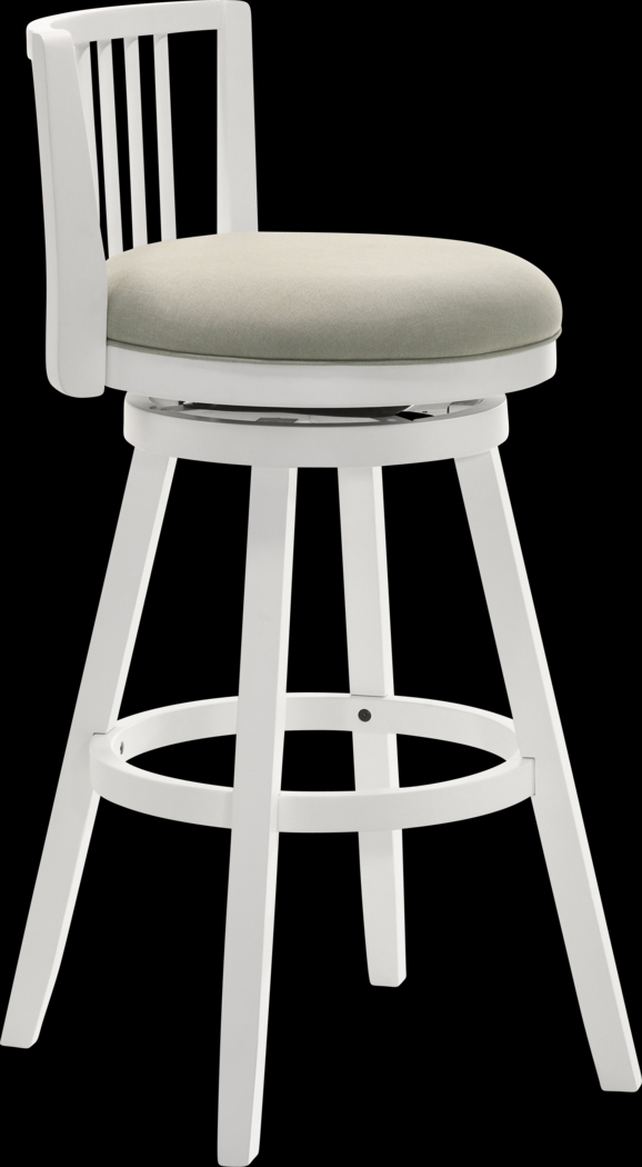 Cragy I White and Beige Barstool - Thumbnail - Image 4