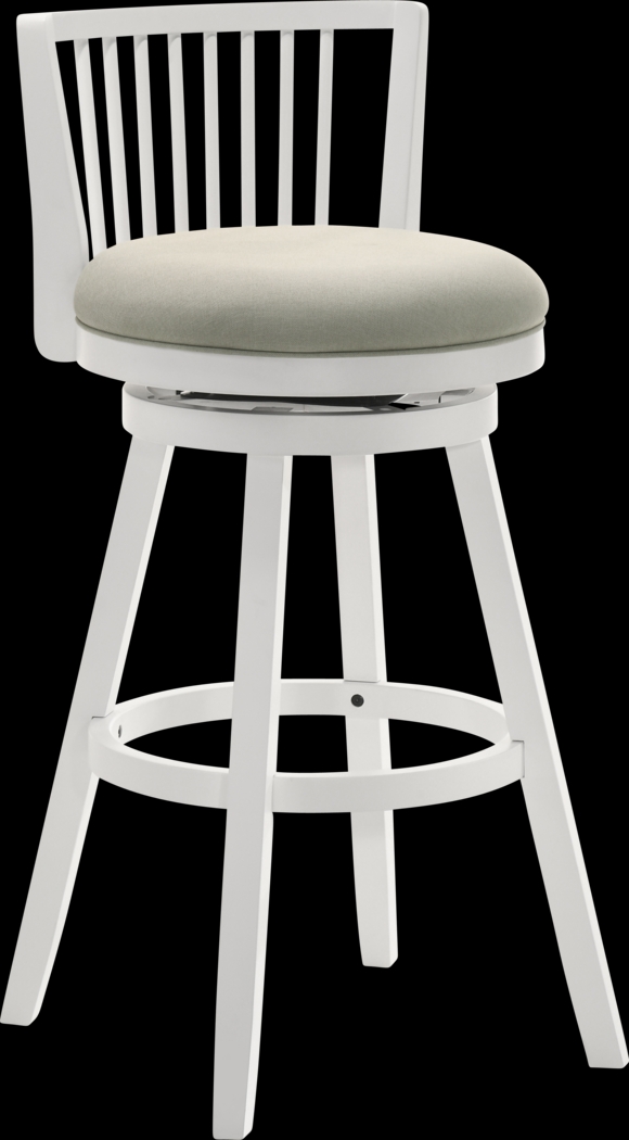 Cragy I White and Beige Barstool - Thumbnail - Image 1
