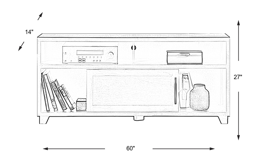 Dimension Image. Please refer to the Dimension Tab on this page for dimension details.
