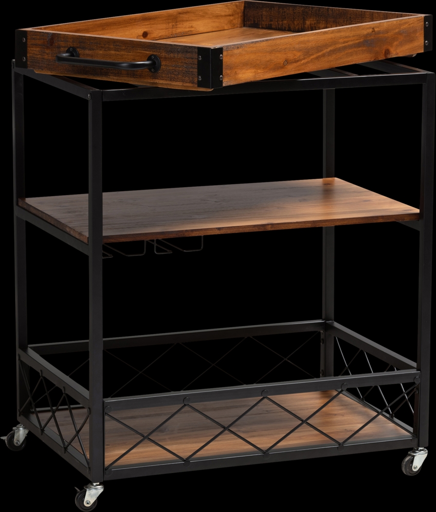 Cranbrook Oak Bar Cart - Thumbnail - Image 3