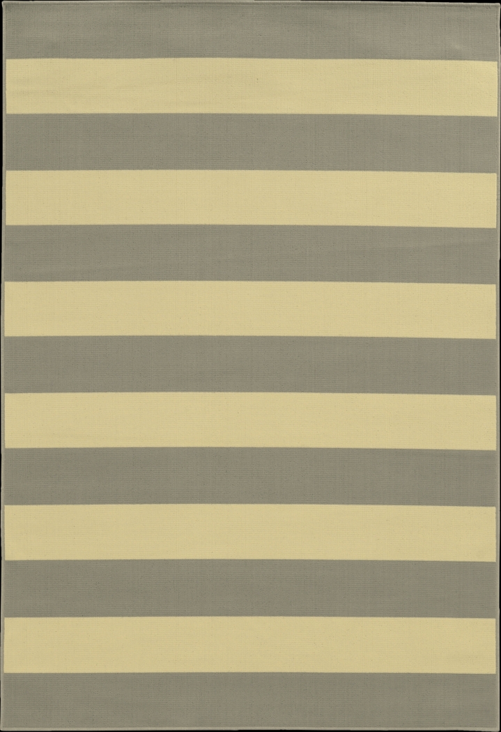 Crane Bay Gray 6'7 x 7'10 Indoor/Outdoor Rug - Thumbnail - Image 1