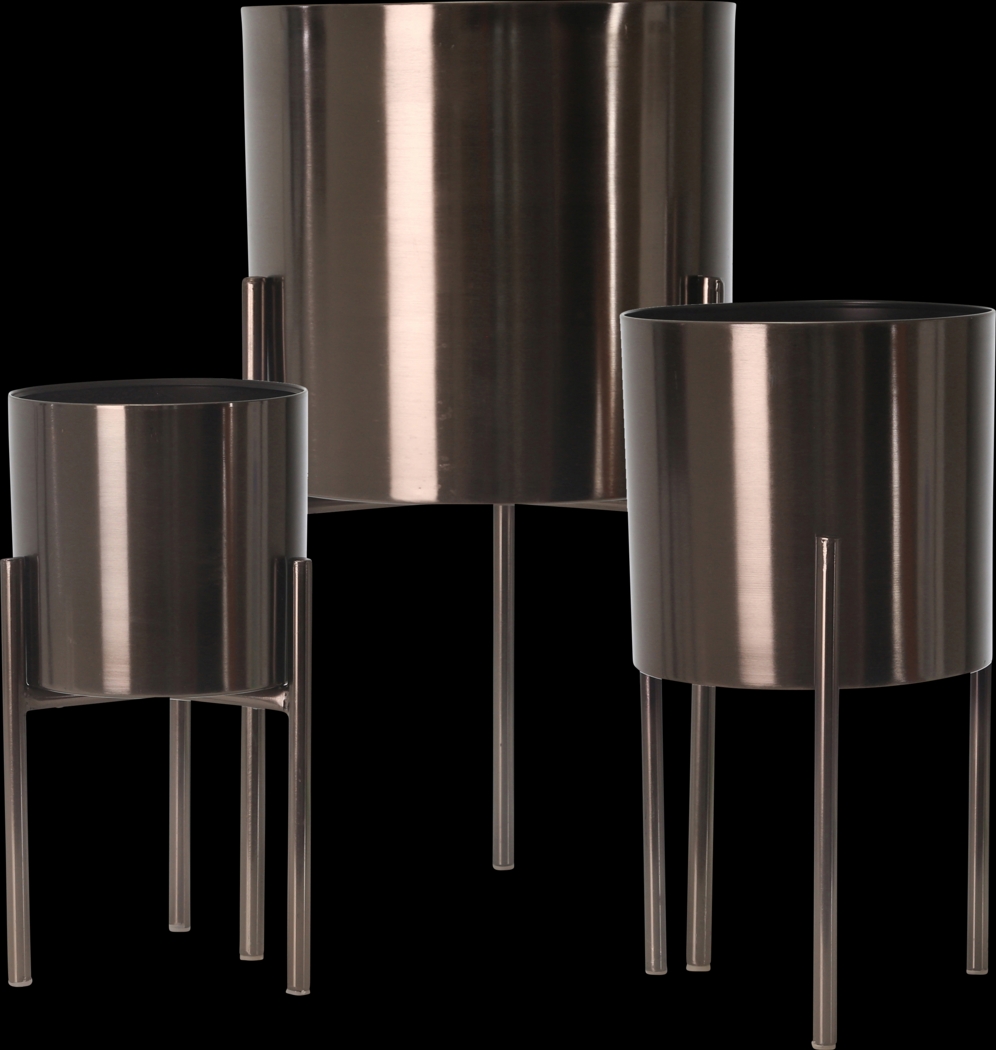 Cranndall Gray Planter, Set of 3 - Thumbnail - Image 1