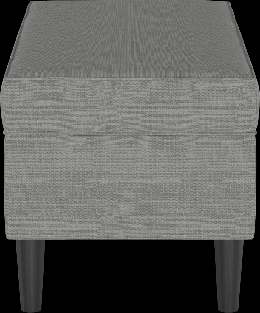 Creamy Hues Gray Storage Bench - Thumbnail - Image 3