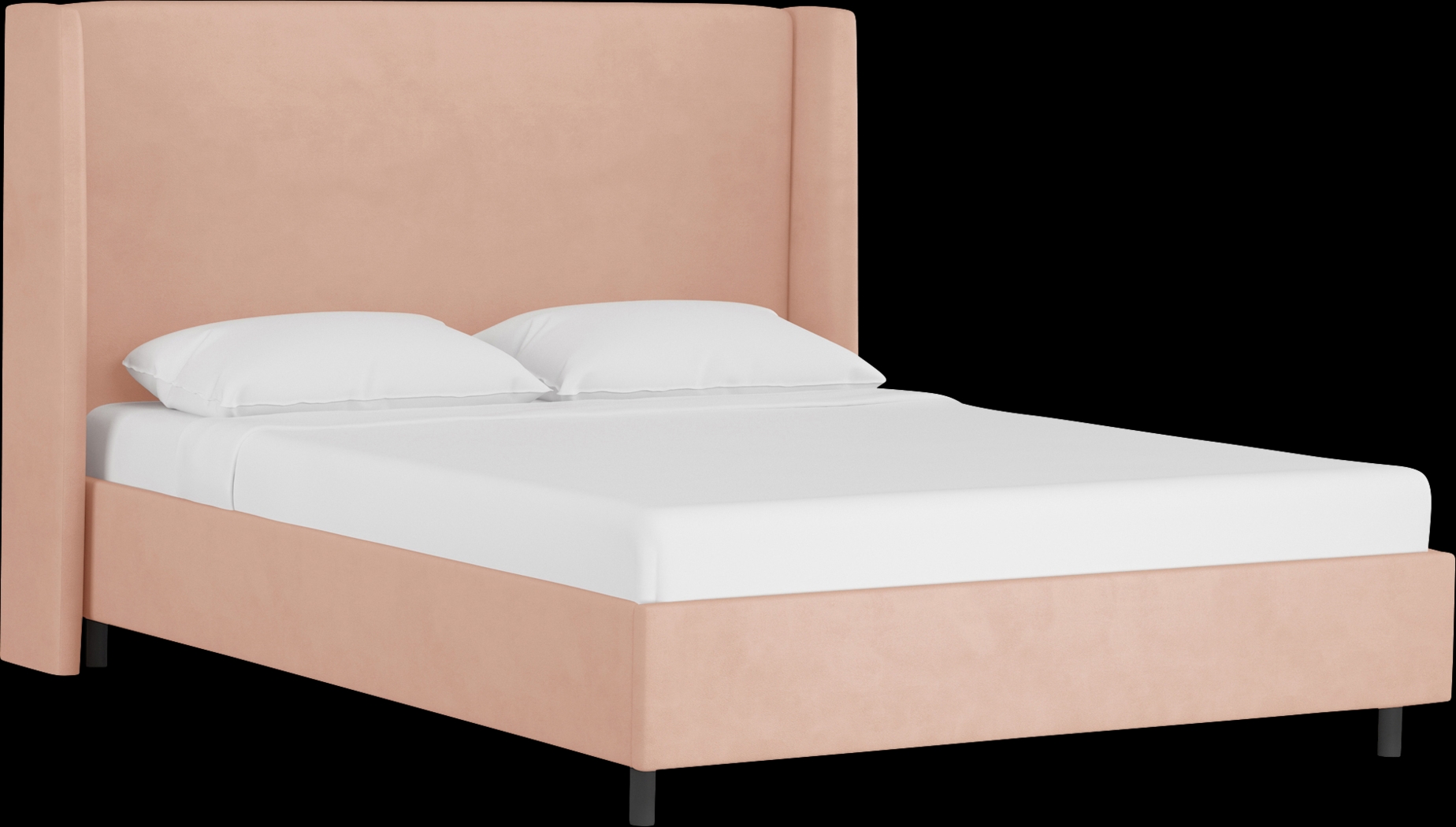 Creamy Hues Pink King Upholstered Bed - Thumbnail - Image 1