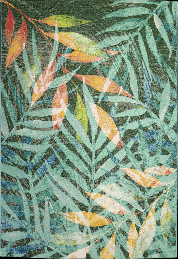 Creekani Blue 6'8 x 9'4 Indoor/Outdoor Rug - Thumbnail - Image 1