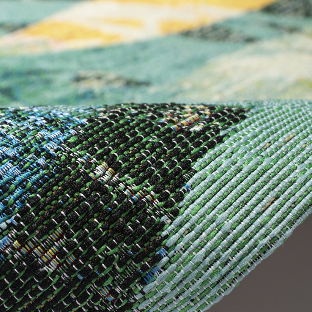 Creekani Blue 7'10 x 9'10 Indoor/Outdoor Rug - Thumbnail - Image 4